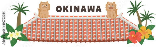 Fototapeta 沖縄地図　イラスト素材