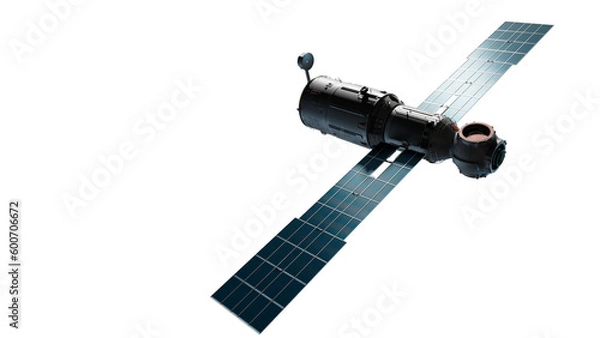 Fototapeta illustration with an artificial earth satellite on the theme of space industry technology