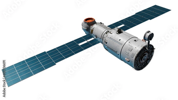 Fototapeta illustration with an artificial earth satellite on the theme of space industry technology