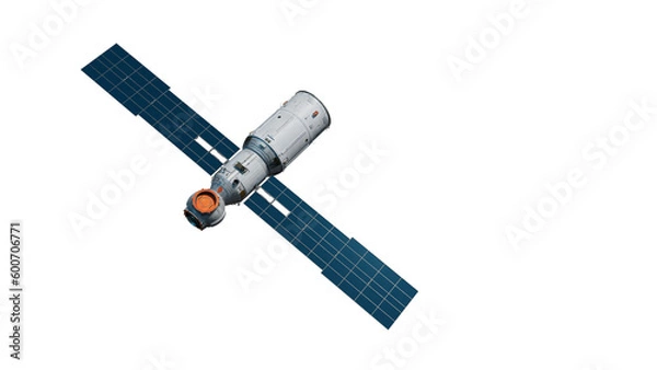 Fototapeta illustration with an artificial earth satellite on the theme of space industry technology