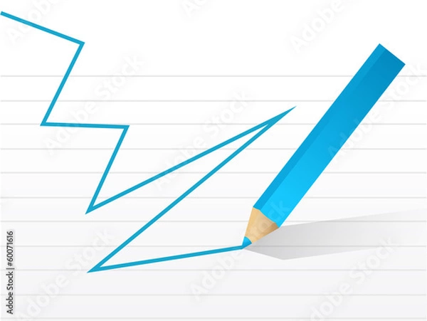 Obraz pencil and script illustration design