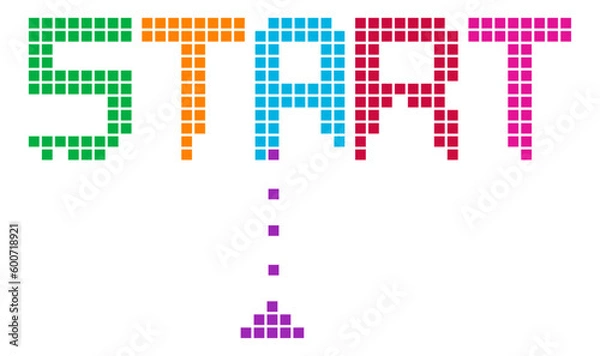 Fototapeta Start tetris block