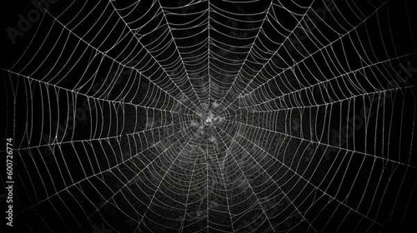 Obraz spider web with dew drops