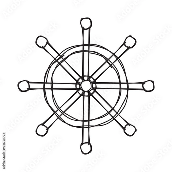 Fototapeta ship wheel icon