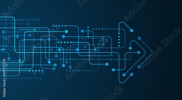 Obraz Abstract arrow direction. Technology background. High speed. Hi-tech