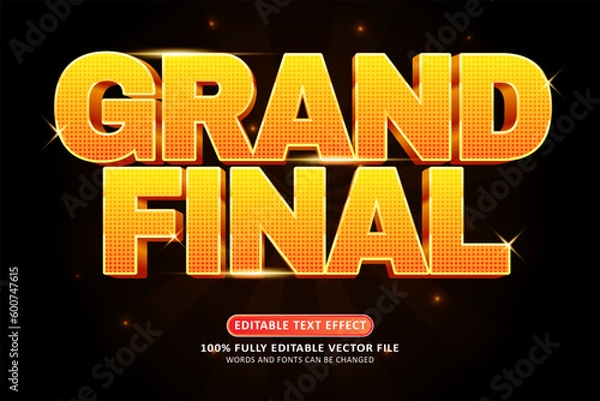 Obraz Grand final text effect editable modern style
