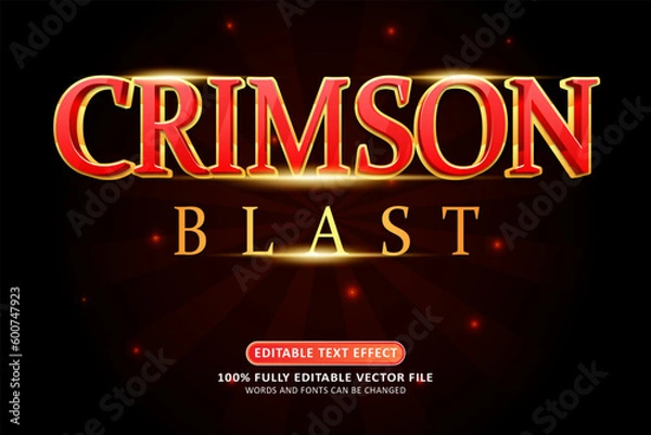 Obraz Crimson blast text effect editable modern style