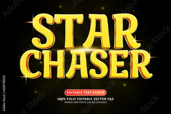 Obraz Star chaser text effect editable modern style