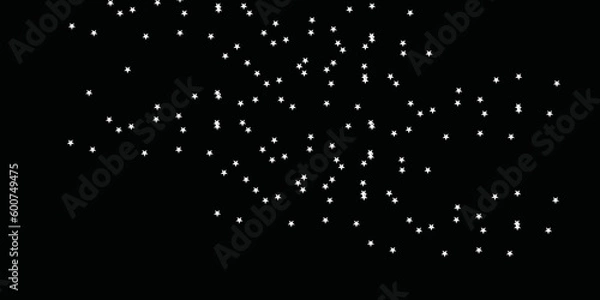 Obraz Background with stars white star on black. Abstract night  light on sky.