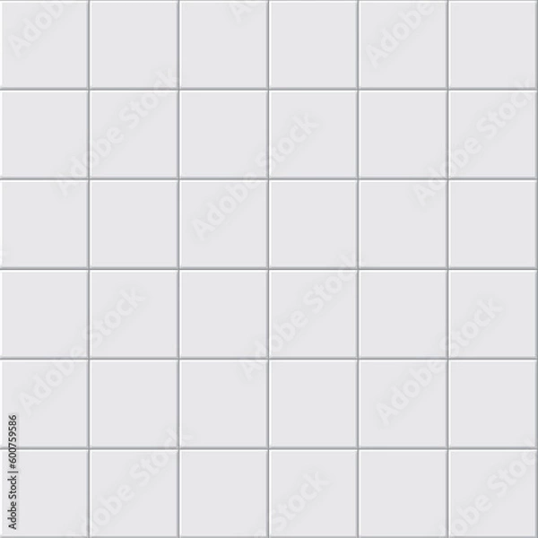 Fototapeta White tiles texture. Abstract gray vector background