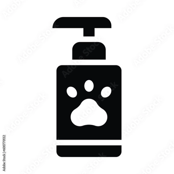 Fototapeta pet shampoo glyph icon illustration vector graphic
