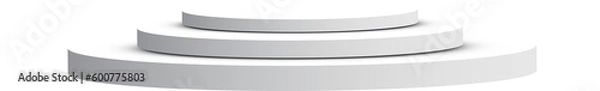 Fototapeta Podium, isolated on a transparent background. 3d pedestal. PN.