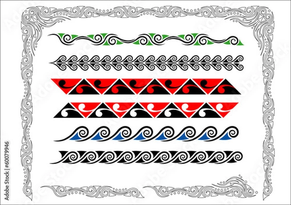 Obraz Maori Koru Borders