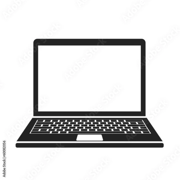 Obraz laptop black icon. vector illustration