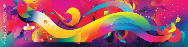Obraz abstract colorful background with splashes