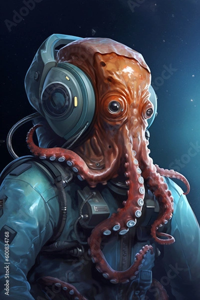 Fototapeta Octopus Astronaut