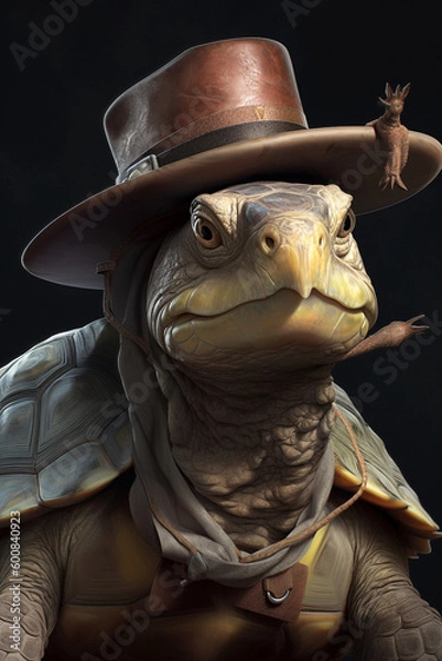 Obraz Turtle Cowboy