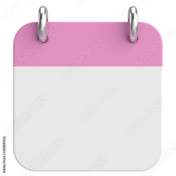 Fototapeta Empty calendar. 3D calendar. 3D illustration.