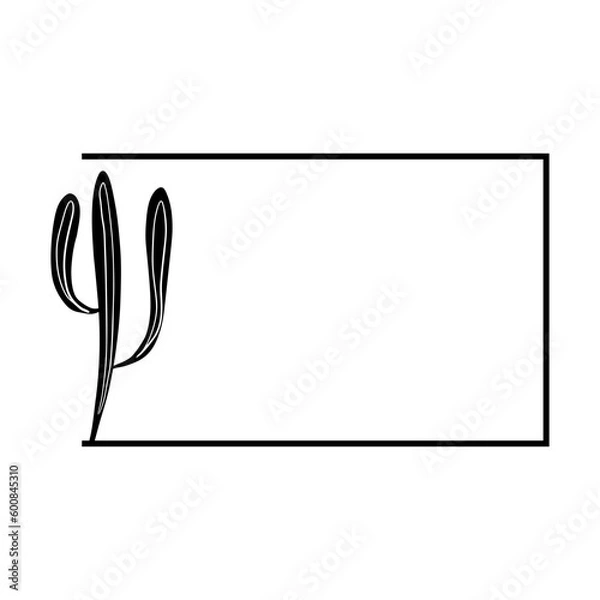 Fototapeta cactus rectangle frame
