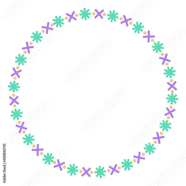 Fototapeta ethnic circle frame
