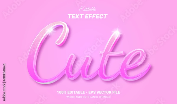 Obraz Cute Pink text style effect