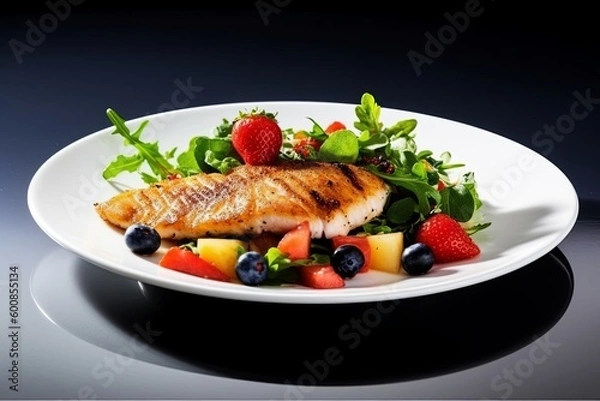 Fototapeta Fresh fish seabass