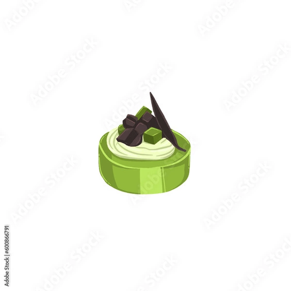 Obraz Green tea cake with chocolate