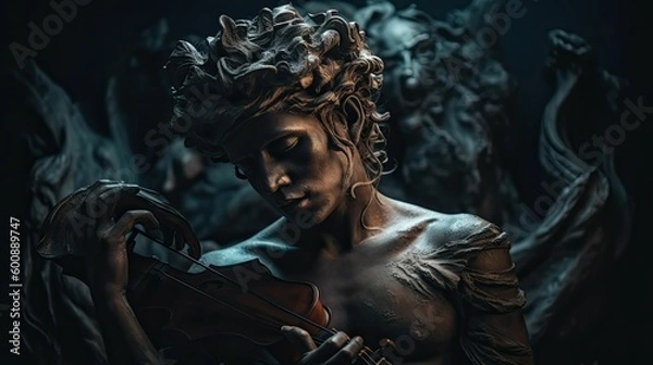 Fototapeta The Divine Archer: Apollo, God of Archery and Prophecy in Ancient Mythology by Generative AI