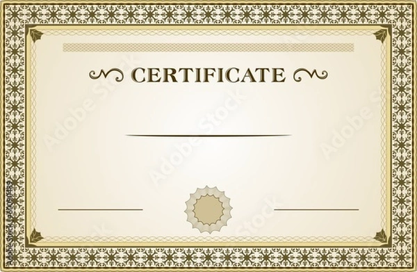 Fototapeta Certificate