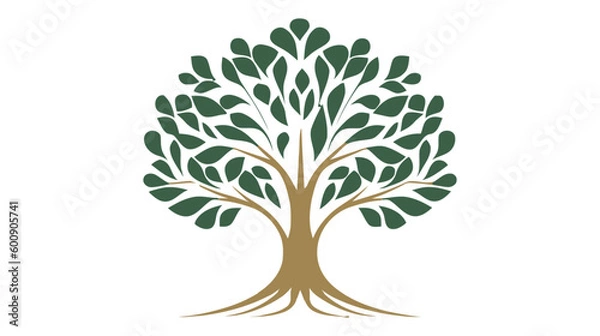 Obraz Tree logo on white background. Vector illustration