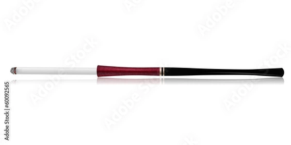 Obraz Vector long cigarette holder with reflection