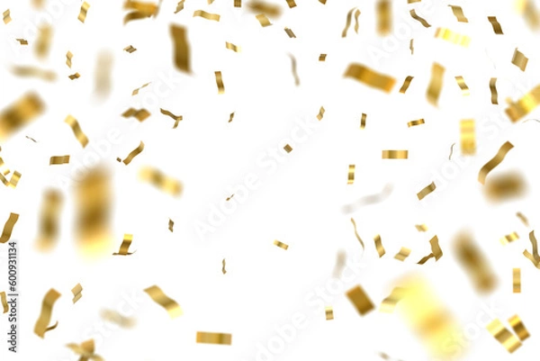 Obraz Golden confetti fluttering down in celebration