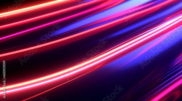 Fototapeta Generative AI, an abstract background image with a neon effect