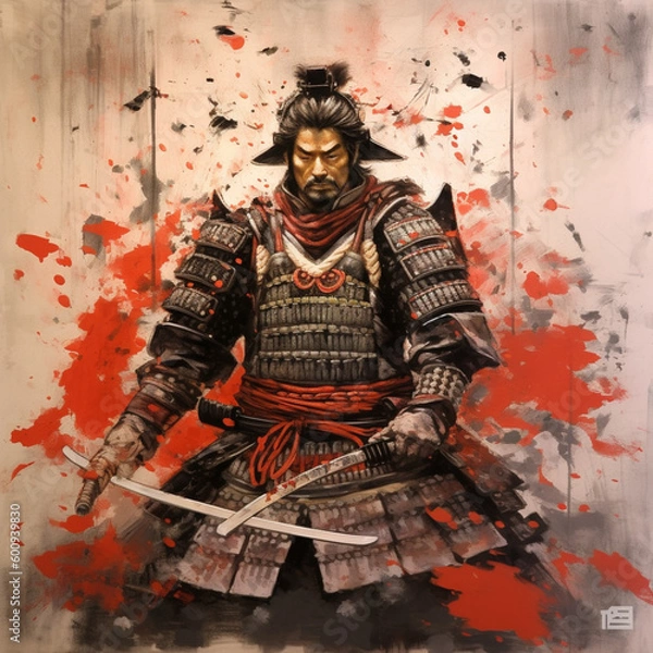 Fototapeta person with a sword - Generated by AI