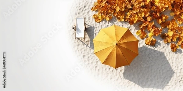 Fototapeta beach landscape with generative ai