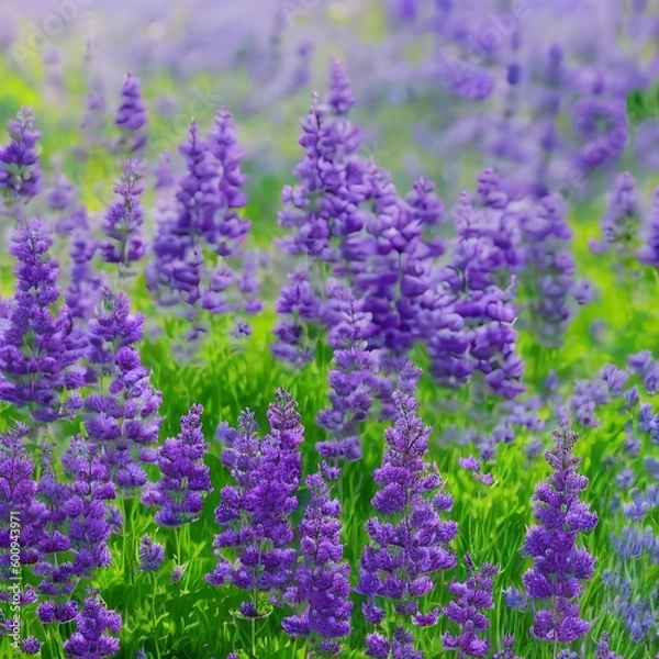 Fototapeta A watercolor wash in shades of lavender and violet4, Generative AI