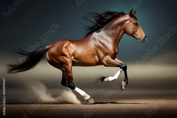 Obraz horse running in the field