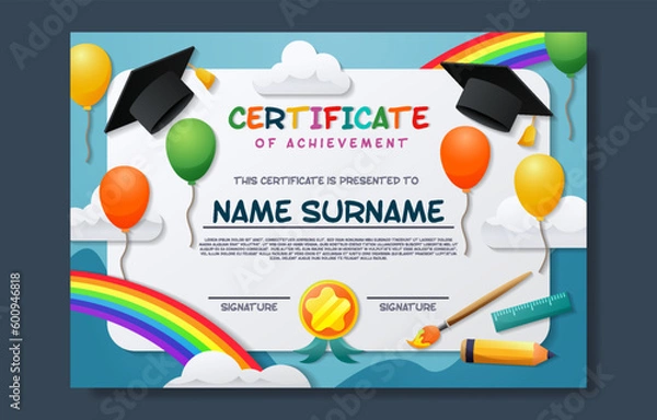 Obraz Children Certificate Template