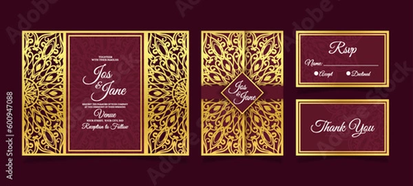 Obraz Invitation Wedding Laser Cut