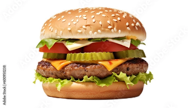 Obraz Bugger isolated on transparent background. 3D render.