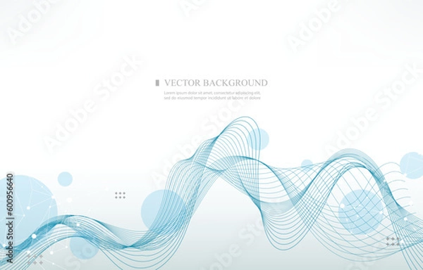 Obraz white vector background.medical wallpaper.smooth line.blue color