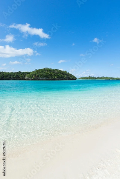 Obraz Tropical paradise beach and clear blue lagoon water