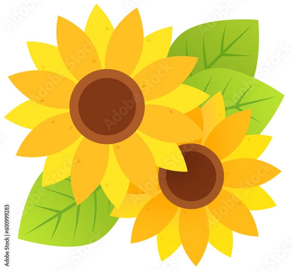 Obraz ひまわり　イラスト素材