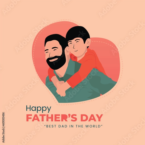Obraz Happy father's day social media post template design.