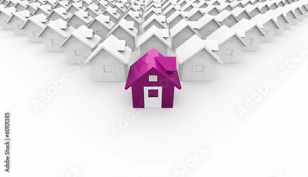 Obraz Purple house leader icon on white