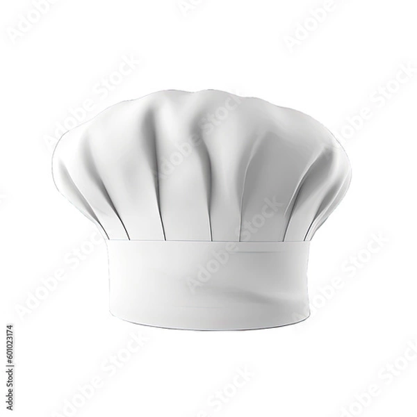 Fototapeta White chef hat isolated on transparent background