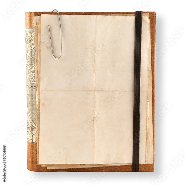 Obraz stary notatnik na białym