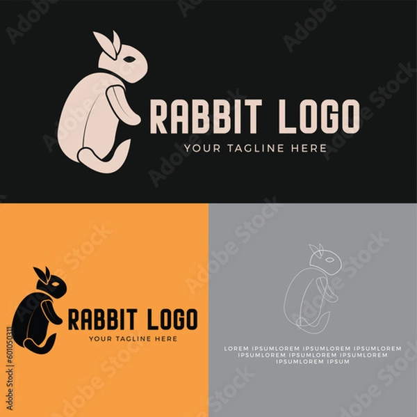 Obraz Concept of Rabbit Logo template eps format.