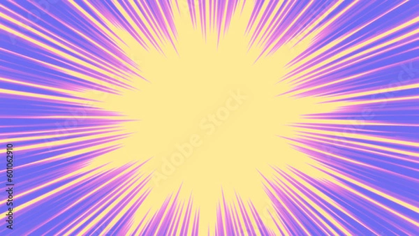 Fototapeta カラフルな集中線のイラスト素材