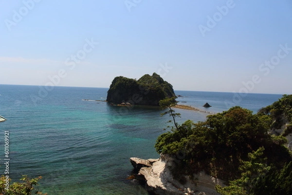 Obraz 西伊豆瀬浜 三四郎島 トンボロ現象